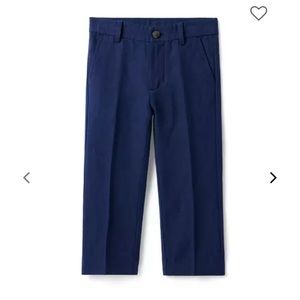 Janie and Jack boys linen cotton navy blue suit pants